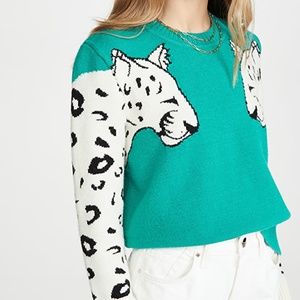MINKPINK Snow Leopard Intarsia Sweater